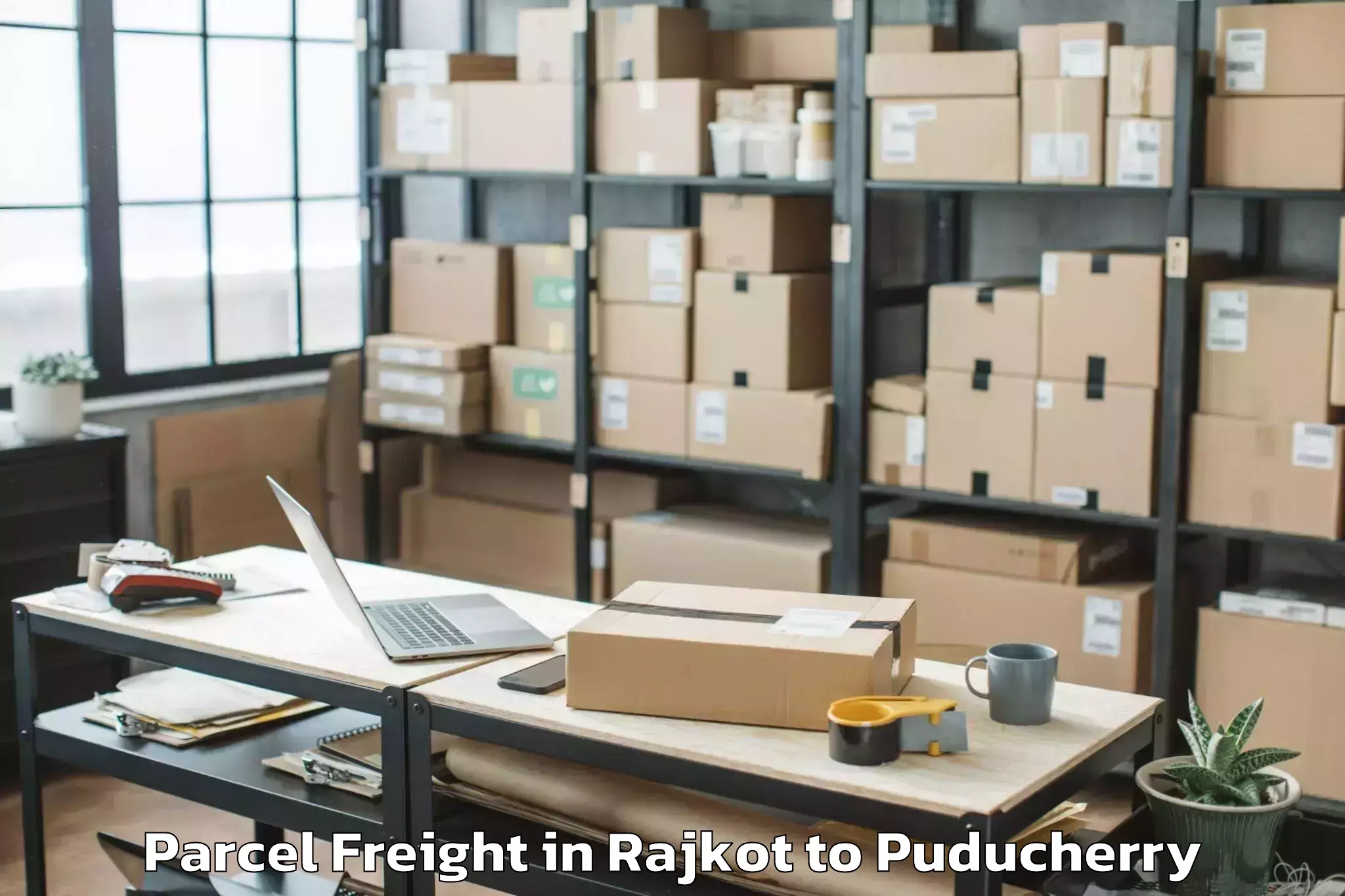 Easy Rajkot to Nit Puducherry Parcel Freight Booking